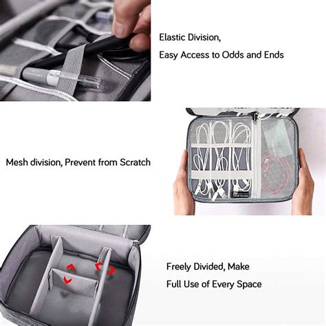 Electronic Organizer, Double Layer Travel Accessories Storage Bag for ...