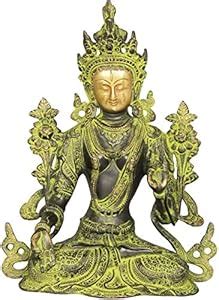 Buy Exotic India Goddess Green Tara -Tibetan Buddhist - Brass Statue ...