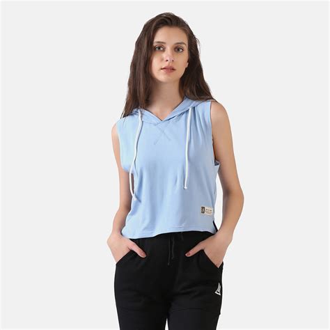 Buy Aesthetic Bodies Womens Essential Hoodie Stringer- Sky Blue Online