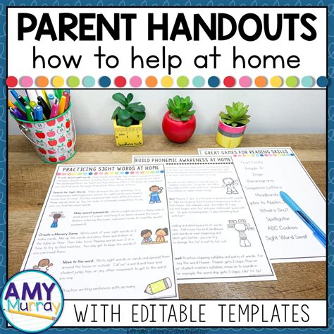 How Kindergarten Parent Handouts Can Encourage Skills Practice ...