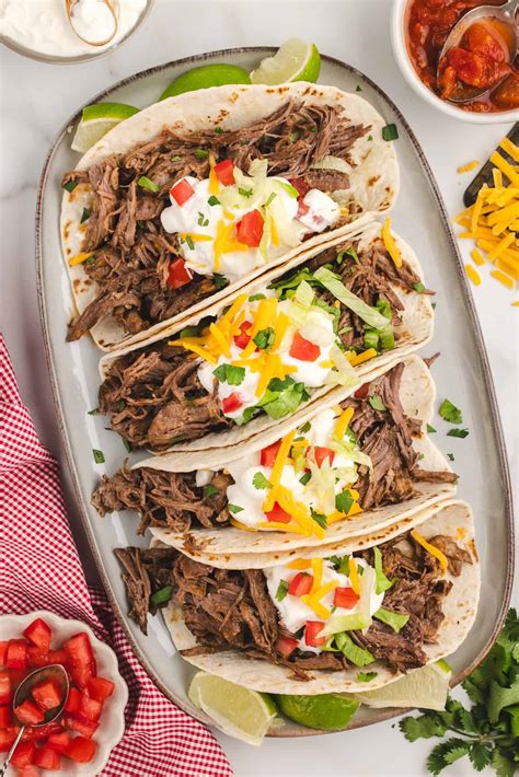 Yummy Beef Chuck Roast Tacos Recipe (Crock Pot) - Borrowed Bites