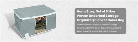 HomeStrap Non Woven Big Underbed Rectangular Storage/Bag with ...