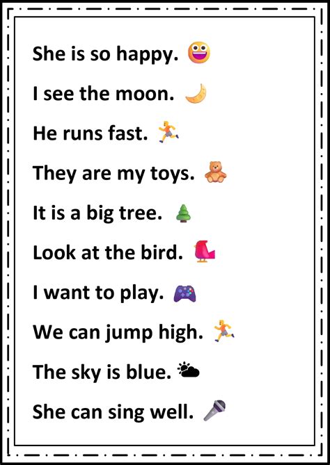 Simple Sentences Reading Worksheets For Kindergarten - Eduflakes