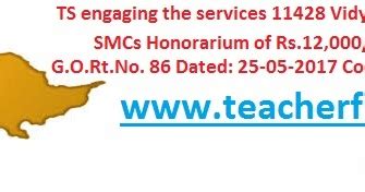 TS engaging the services 11428 Vidya Volunteers through SMCs Honorarium ...
