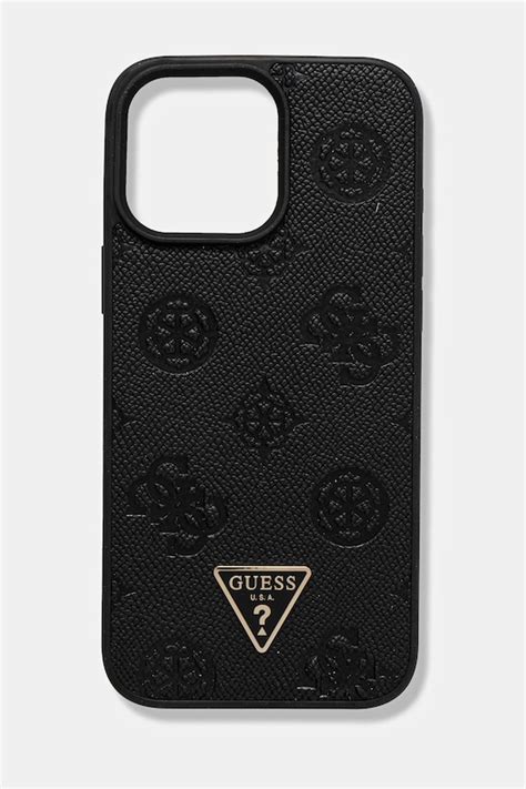 Guess etui na telefon iPhone 16 Pro Max kolor czarny GUHMP16XPGBTMK ...