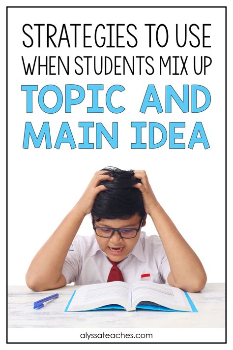 Teaching the difference between topic and main idea – Artofit
