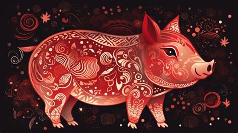 猪年展示海报 - 春节，中国新年，农历新年，海报，展示，展示海报，属猪，猪年，生肖运