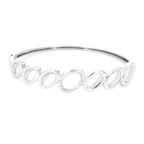 Platinum Hoop Bracelet with Diamonds SJ PTB 102 – Jewelove™
