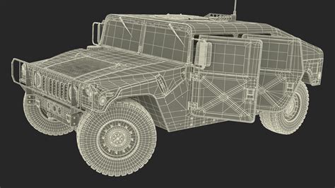3D Military Off Road Utility Vehicle Humvee Rigged for Maya | 3D Molier ...