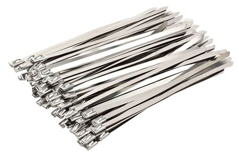 Buy GTSE Metal Zip Ties Heavy Duty, 8 Inch, 100 Pack, 316 Grade with ...