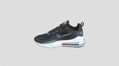 Nike Air 270 React 20 黑紫_CT5064-001 - Buy Royalty Free 3D model by ...