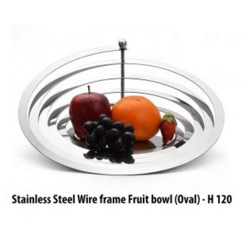 SS WIRE FRAME FRUIT BOWL (OVAL) H120 in bulk for corporate gifting ...