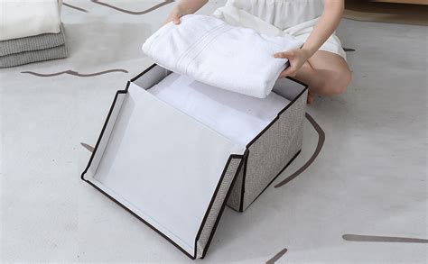 HomeStorie Lidded Storage Boxes for Clothes, Pack of 1, 40x30x25 cm (AR ...
