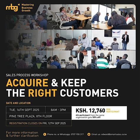 MBG Sales Process Workshop, Pinetree Plaza Kaburu Drive, Nairobi, 16 ...