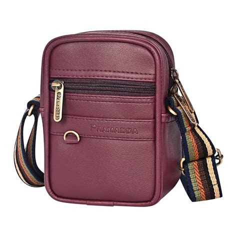 Buy Pramadda Pure Luxury Gloss Leather Small Sling Bag for Men | Chest ...