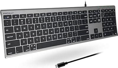 Amazon.in: Buy Macally Wired USB-C Keyboard, Ultra-Slim USB Type C ...