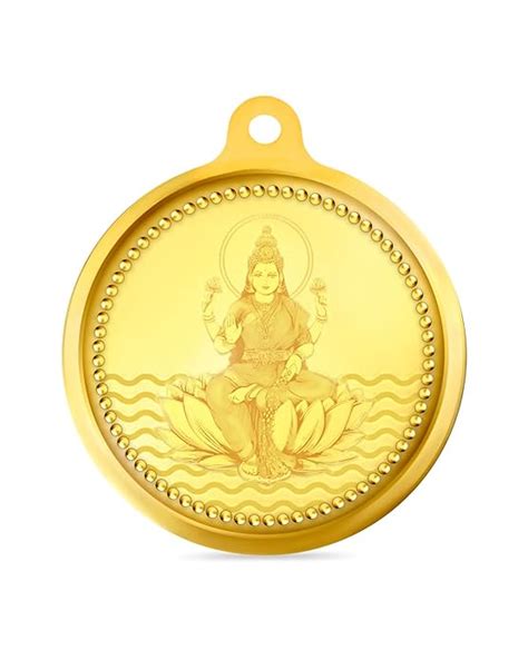 BHIMA Jewels 24K 999 Purity Lakshmi Coin Pendant 1G,Gold : Amazon.in ...