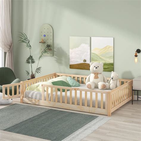 Amazon.com: Harper & Bright Designs Floor Bed Full Size Montessori Bed ...