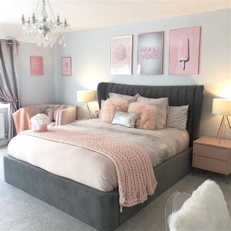 crafome.com | Grey bedroom decor, Room inspiration bedroom, Pink ...