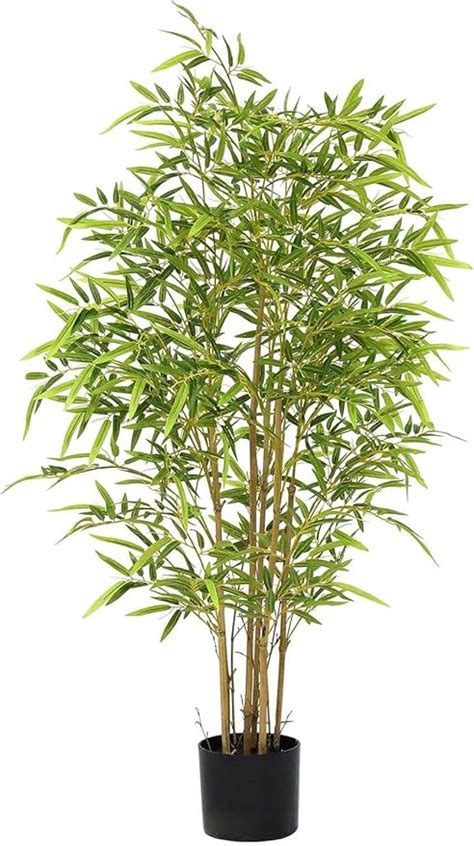 Buy ARICK Decor 4ft Artificial Bamboo Plants Silk Tree Fake Greenery ...