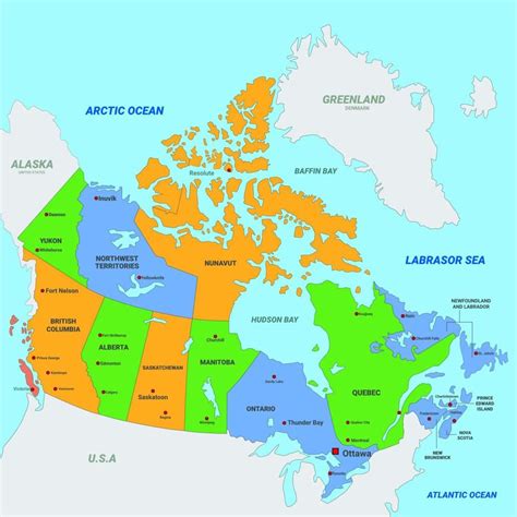Mapa Politico De Canada 1997 Tamano Completo Images/canadian National ...