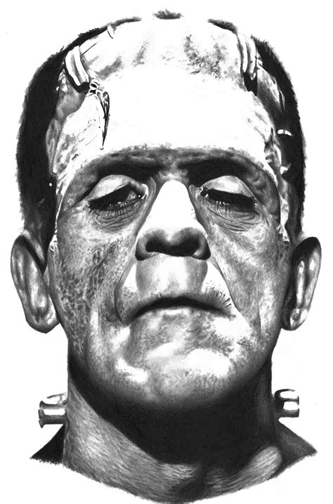 Frankenstein Drawing Face