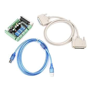 Mootea Motor Driver Card,6 Axis CNC MACH3 USB Interface Breakout Board ...