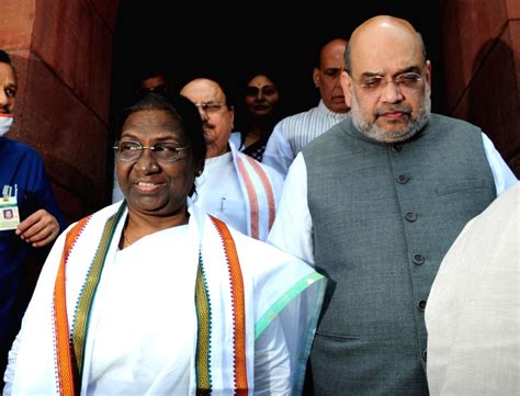 NDA's candidate Droupadi Murmu at Parliament