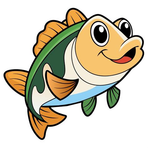 Um desenho de desenho animado de um peixe com um peixe na frente ...