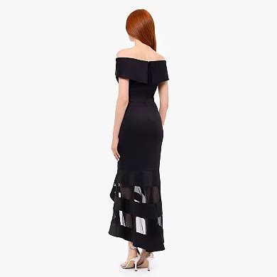 Women's X Evenings Off The Shoulder High Low Evening Gown
