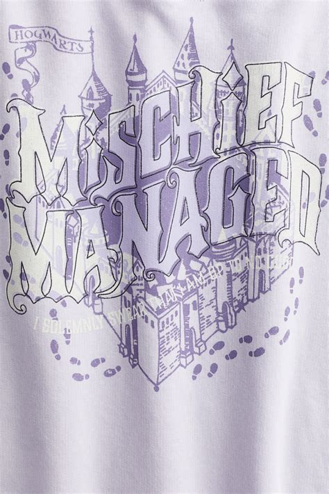 Oversized printed hoodie - Light purple/Harry Potter - Kids | H&M IN