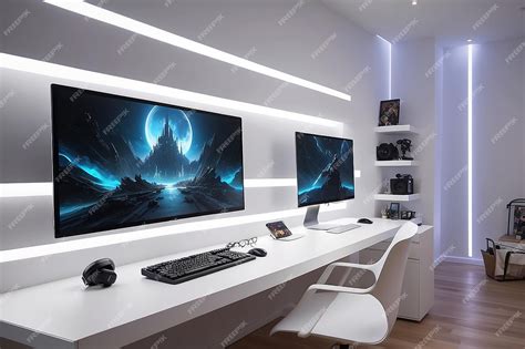 Image result for Black Wall LED Computer