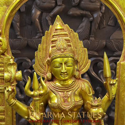 Shop Mariamman Brass Idol Sitting on Throne | Affordable Prices Online ...