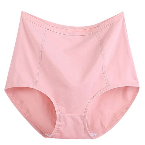 Aofany Plus Size Underwear for Women Solid High Waist Leak Proof ...