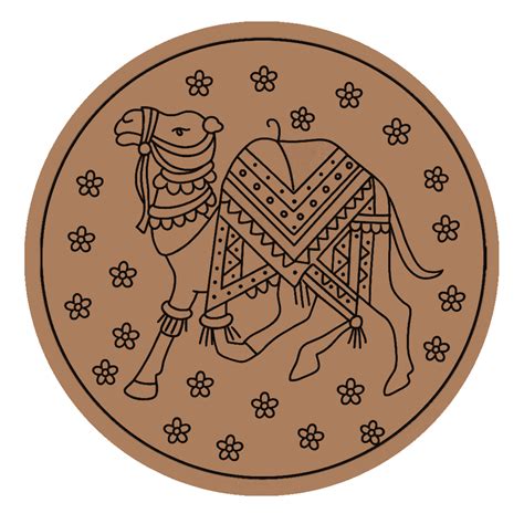 Camel Pre-marked Design for painting – Adinath Creations