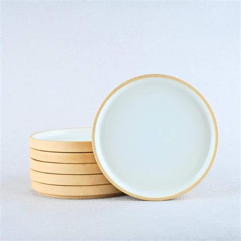 Beige and White Premium Ceramic Dinner Plates Set | BlackCarrot