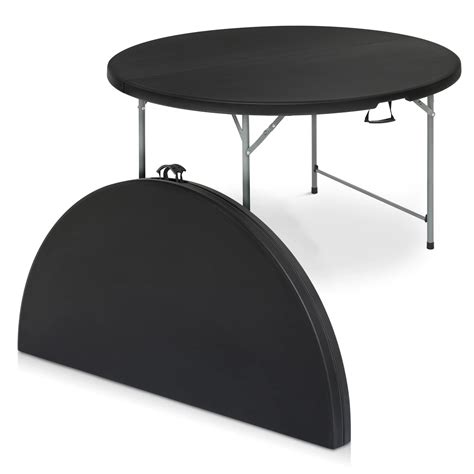 Amazon.com: Magshion 48" Round Folding Table, 4 Feet Foldable Round ...