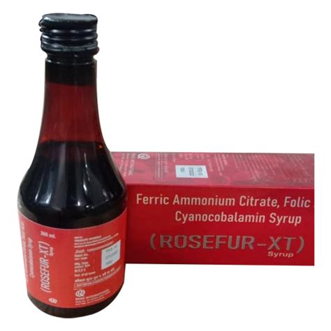 Rosefur XT - Ferric Ammonium Citrate,Folic Cyanocobalamin Syrup ...