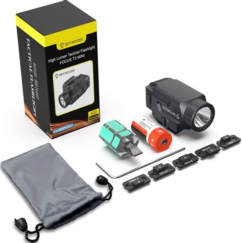 Buy Rail Mounted Tactical Flashlight 600 Lumen High Brightness Weapon ...