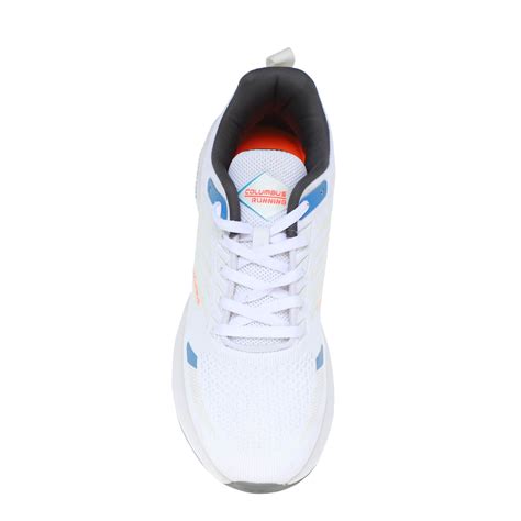 Columbus Brand Mens Casual Running Laced Sports Shoes Glam (White ...