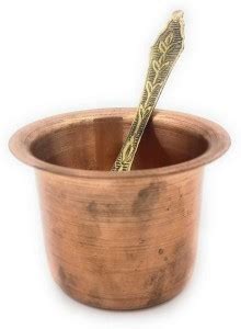 SHLINCO SHLINCO Panchapatra Set , Copper , Set Of 1 , Pure Copper ffor ...