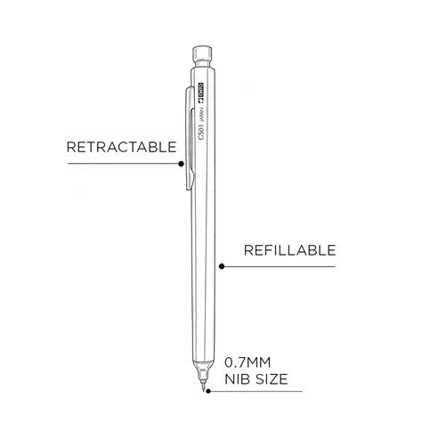 Ohto GS01-S7 Needle Point Ballpoint Pen Black - SCOOBOO - Ohto