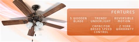 Buy Orient Electric Wind Wooden 1300MM Woodwind Premium Met Brz With ...