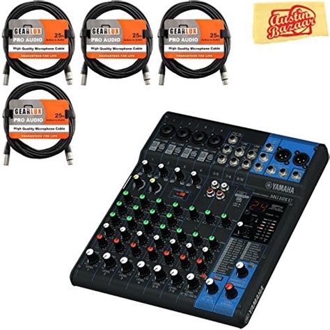 Yamaha MG10XU Mixer Bundle with 4 XLR Cables and Austin Bazaar ...