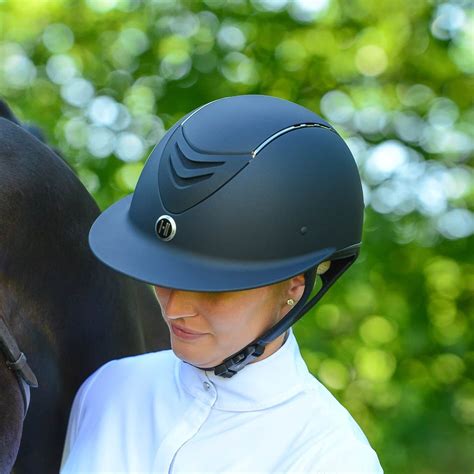 Defender AVANCE Wide Brim Chrome Stripe Helmet | Riding helmets, Horse ...