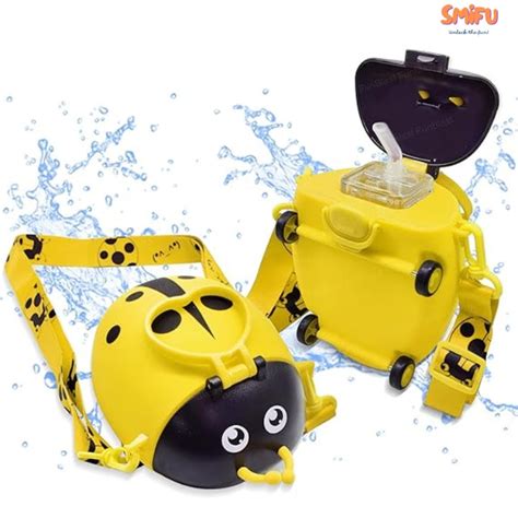 Lovely Ladybug Sipper Water Bottle with Moving Wheels- 550ml – Juplay World