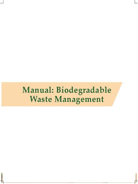 Biodegradable Waste Management Manual English | PDF | Anaerobic ...