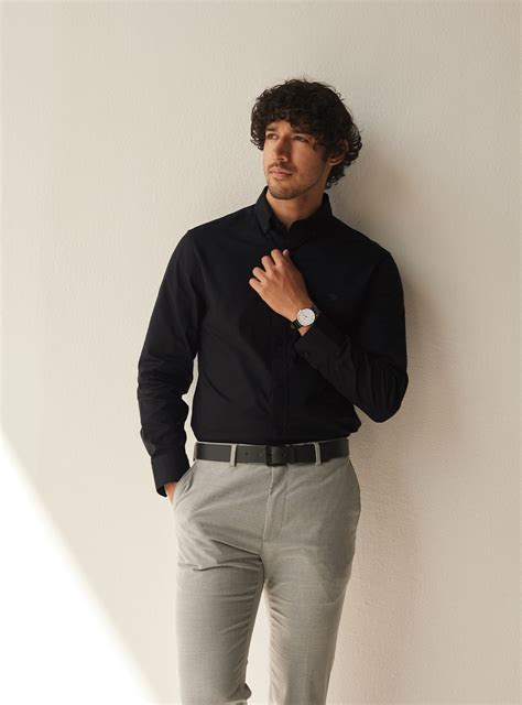 Buy Black Opal Shirt | Semi formal Black Solid Shirts for Men Online ...