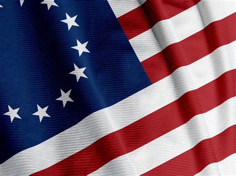 American Flag 13 Colonies Waving