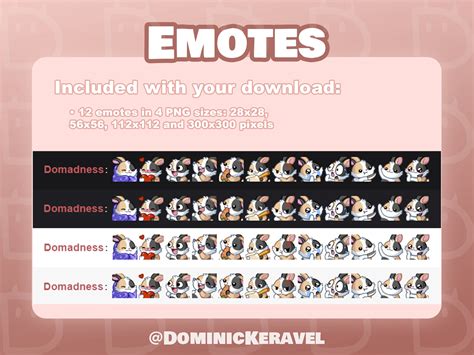 12 Cute Harlequin Bunny Emotes twitch/discord/youtube Pack 1 Bunnies ...